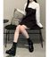 【WEB限定カラーあり】シャツレイヤード風ニットドッキングミニワンピース