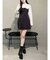 【WEB限定カラーあり】シャツレイヤード風ニットドッキングミニワンピース