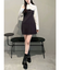 【WEB限定カラーあり】シャツレイヤード風ニットドッキングミニワンピース