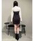 【WEB限定カラーあり】シャツレイヤード風ニットドッキングミニワンピース