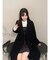 【WEB限定カラーあり】シャツレイヤード風ニットドッキングミニワンピース