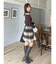 シャギーチェックミニスカート