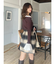 シャギーチェックミニスカート