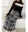 チェックツィードタイトスカート
