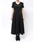 バイカラーハーフスリーブトレンチフレアワンピース