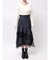 異素材使いティアードスカート