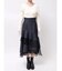 異素材使いティアードスカート