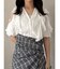 ラッフルオープンショルダーブラウス