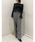 カットツイードフロントZIPパンツ