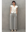 ZIPスウェットワイドフレアパンツ