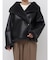 【REVIVAL】フェイクムートンスタンドカラーコート