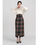 ロービングチェックナロースカート