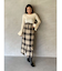 ロービングチェックナロースカート