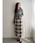 ロービングチェックナロースカート