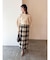 ロービングチェックナロースカート