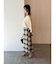 ロービングチェックナロースカート