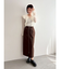 スエードライクジップIラインスカート