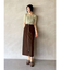 スエードライクジップIラインスカート
