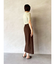 スエードライクジップIラインスカート