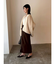 スエードライクジップIラインスカート