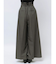 アシンメトリーラペルワイドパンツ
