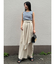 ウエストリボン2タックワイドパンツ