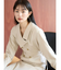アシンメトリーカラーナローフレアワンピース