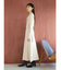 アシンメトリーカラーナローフレアワンピース