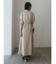 アシンメトリーカラーナローフレアワンピース