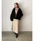 アシンメトリーカラーナローフレアワンピース