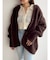 【REVIVAL】【WEB限定カラーあり】ミニシャギーセッケツニットカーデ