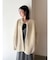 【REVIVAL】【WEB限定カラーあり】ミニシャギーセッケツニットカーデ