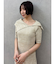 アシメネックリブハーフスリーブニットワンピース