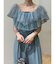 LADYチュールカラーベアパンツドレス