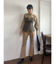 ポンチセミフレアパンツ