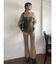 ポンチセミフレアパンツ