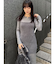 ベロアライクレイヤードニットワンピース