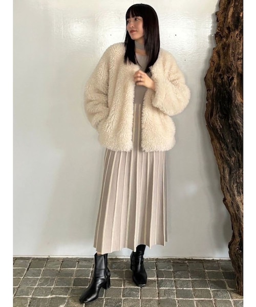 LAGUNAMOONカールフェイクファーコート WEB限定】カールフェイクファーコート｜ラグナムーン