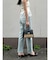 ウエストアシンメトリーデニムパンツ