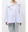 アシンメトリーカラーカシュクールシャツ