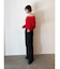 ベルテッドルーズワイドデニムパンツ