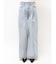 タックデニムワイドパンツ