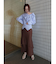 アシンメトリーカラーカシュクールシャツ