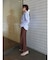 アシンメトリーカラーカシュクールシャツ