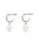 LADYフェイクパールフープピアス