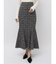 カットツイードフロントZIPスカート