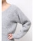 【WEB限定】Vネックカラーショートニットプルオーバー