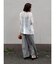 シンプルウエストデザインワイドパンツ