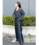 ハイウエストラインディティールデニムパンツ