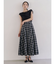 チェックタックフレアスカート